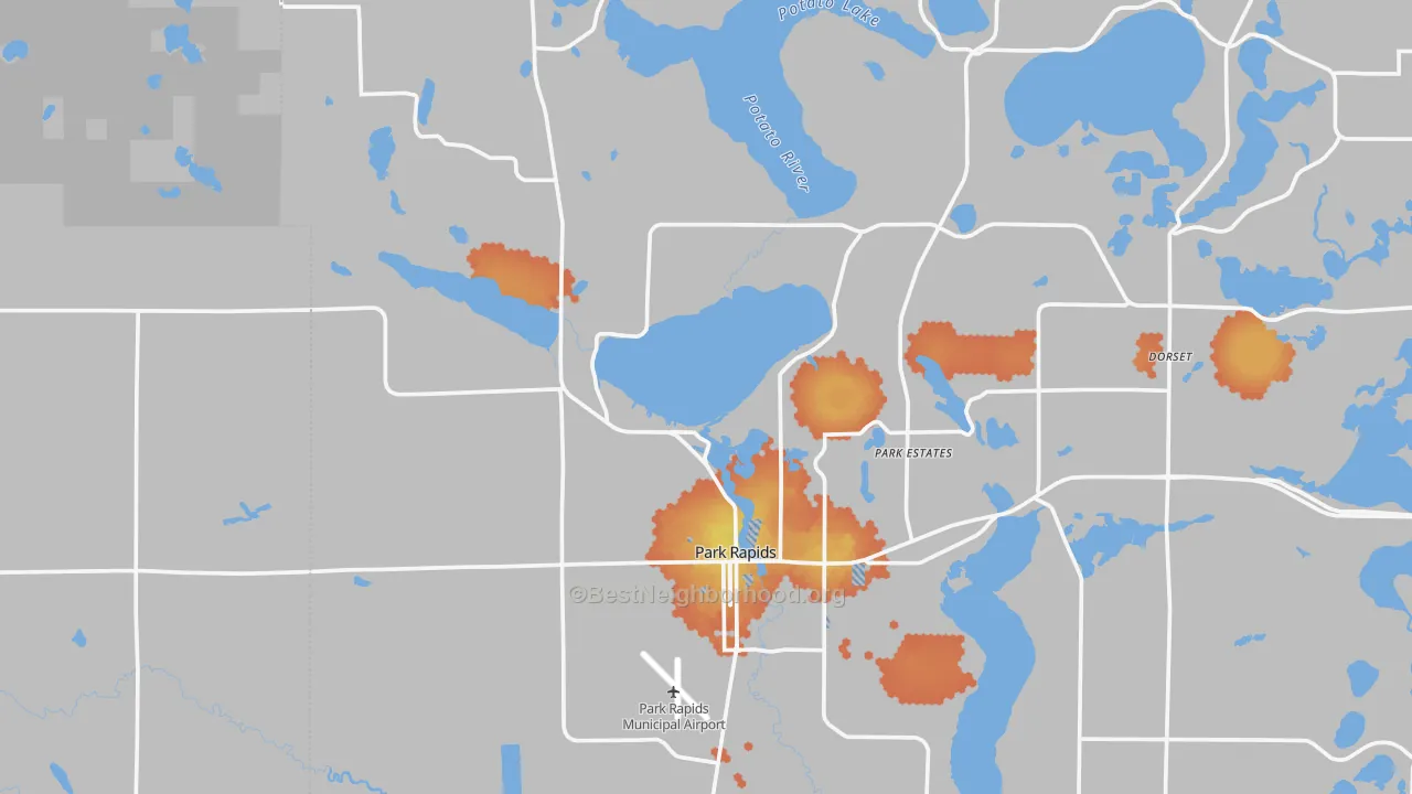 Bike Grade map of Park Rapids, MN