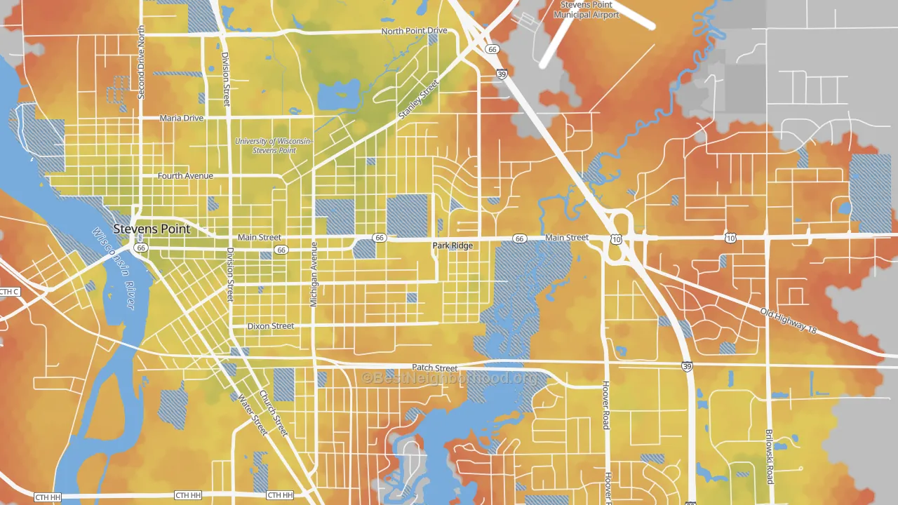Bike Grade map of Park Ridge, WI