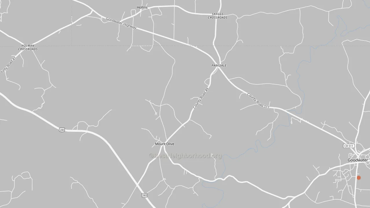 Bike Grade map of Parkdale, AL