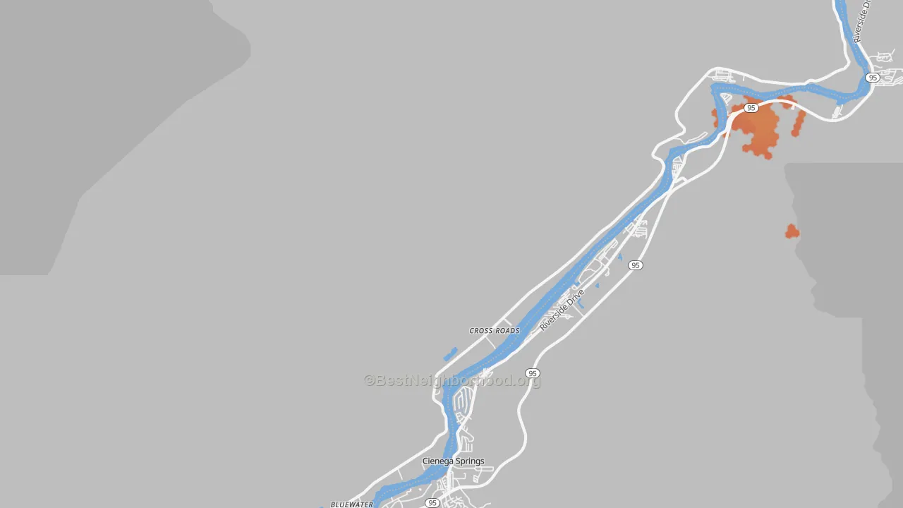 Bike Grade map of Parker Dam, CA