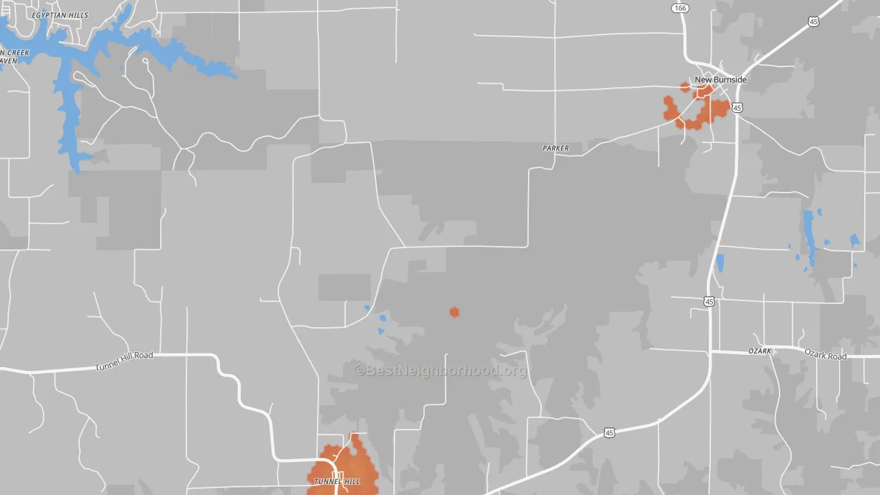 Bike Grade map of Parker, IL