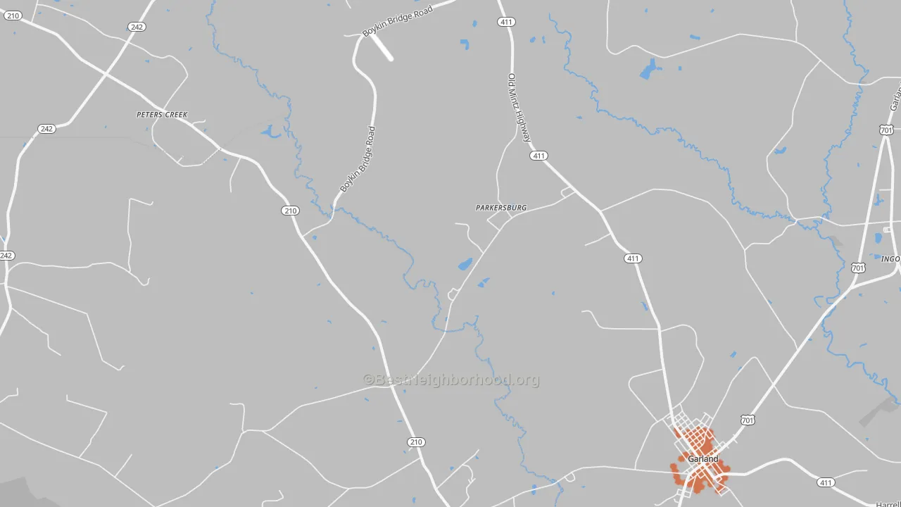 Bike Grade map of Parkersburg, NC
