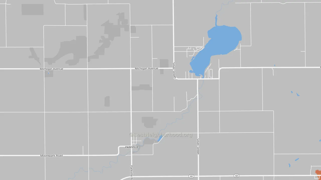 Bike Grade map of Parkville, MI