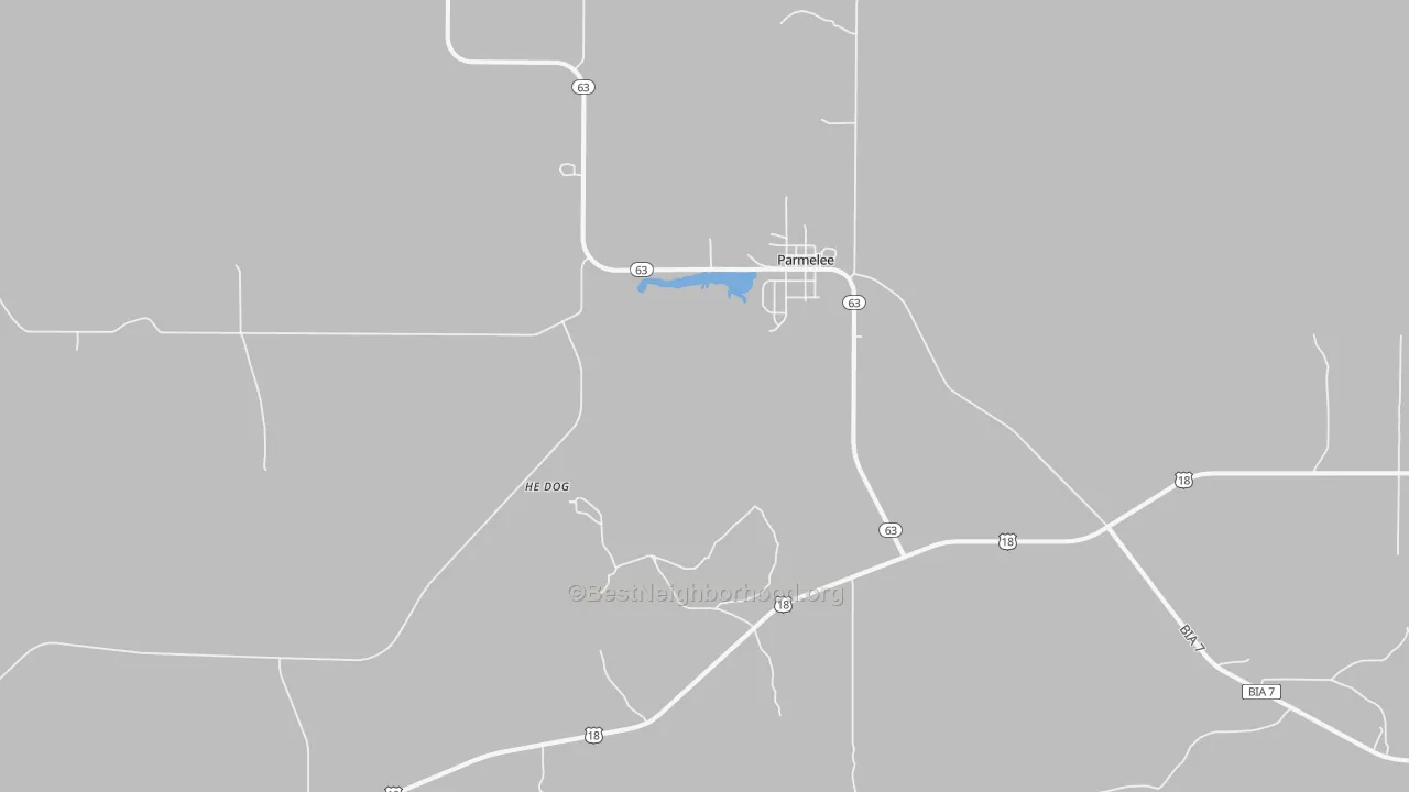 Bike Grade map of Parmelee, SD