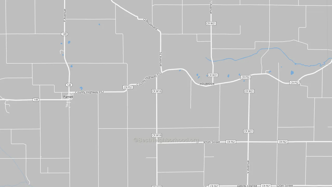 Bike Grade map of Parnell, IA