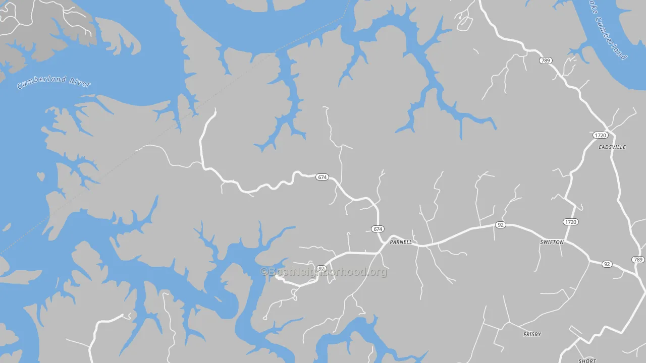 Bike Grade map of Parnell, KY