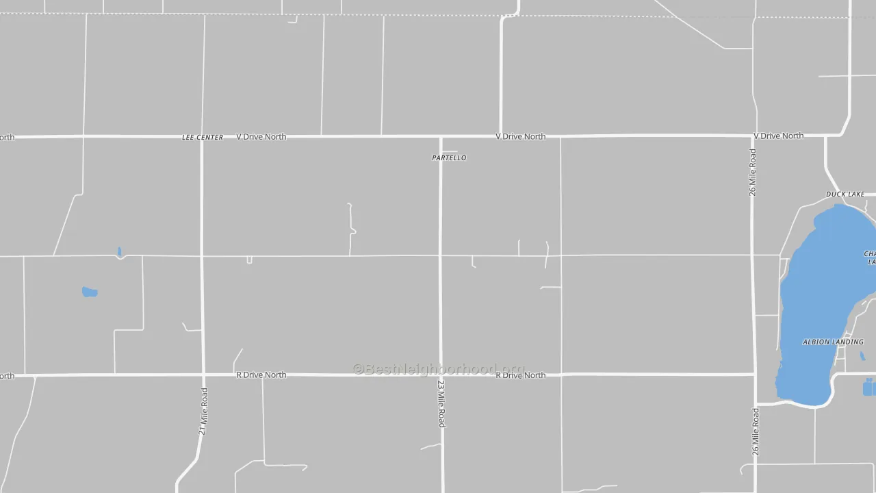 Bike Grade map of Partello, MI