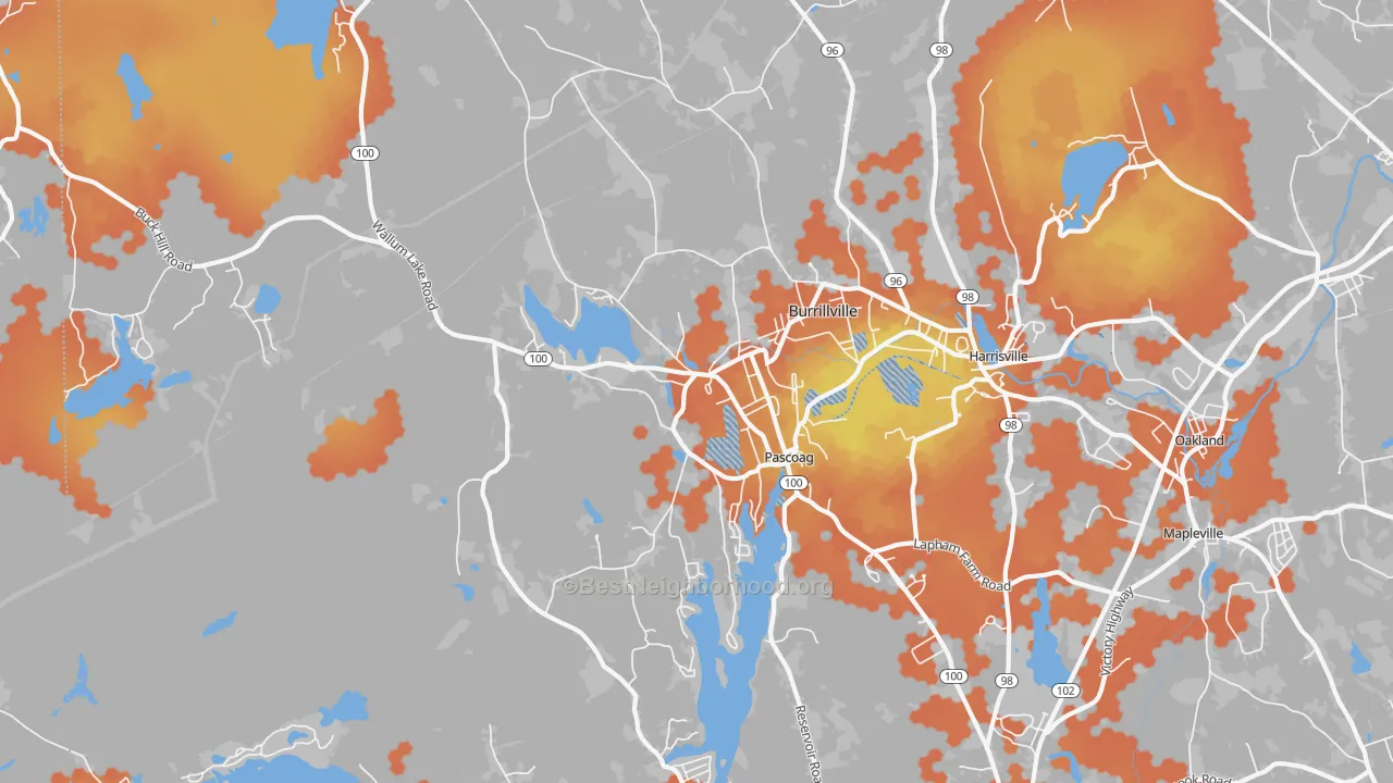 Bike Grade map of Pascoag, RI