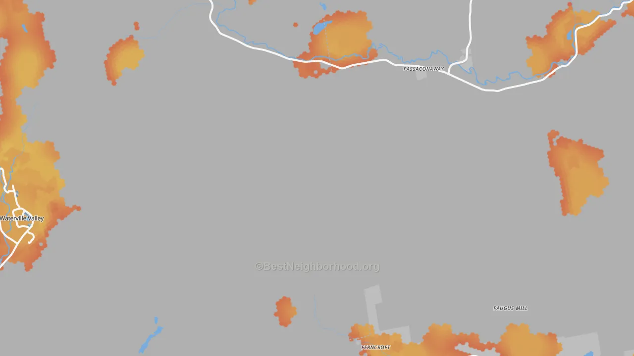 Bike Grade map of Passaconaway, NH
