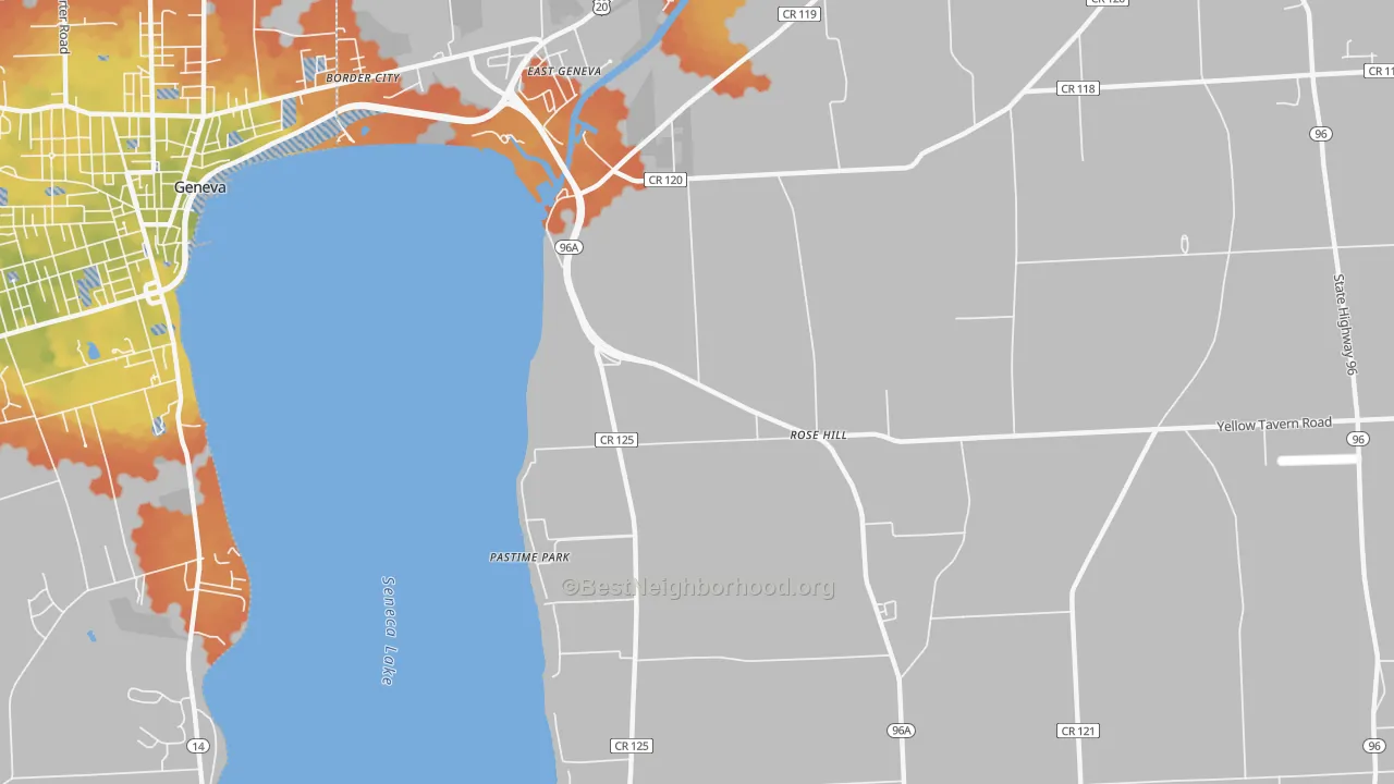 Bike Grade map of Pastime Park, NY