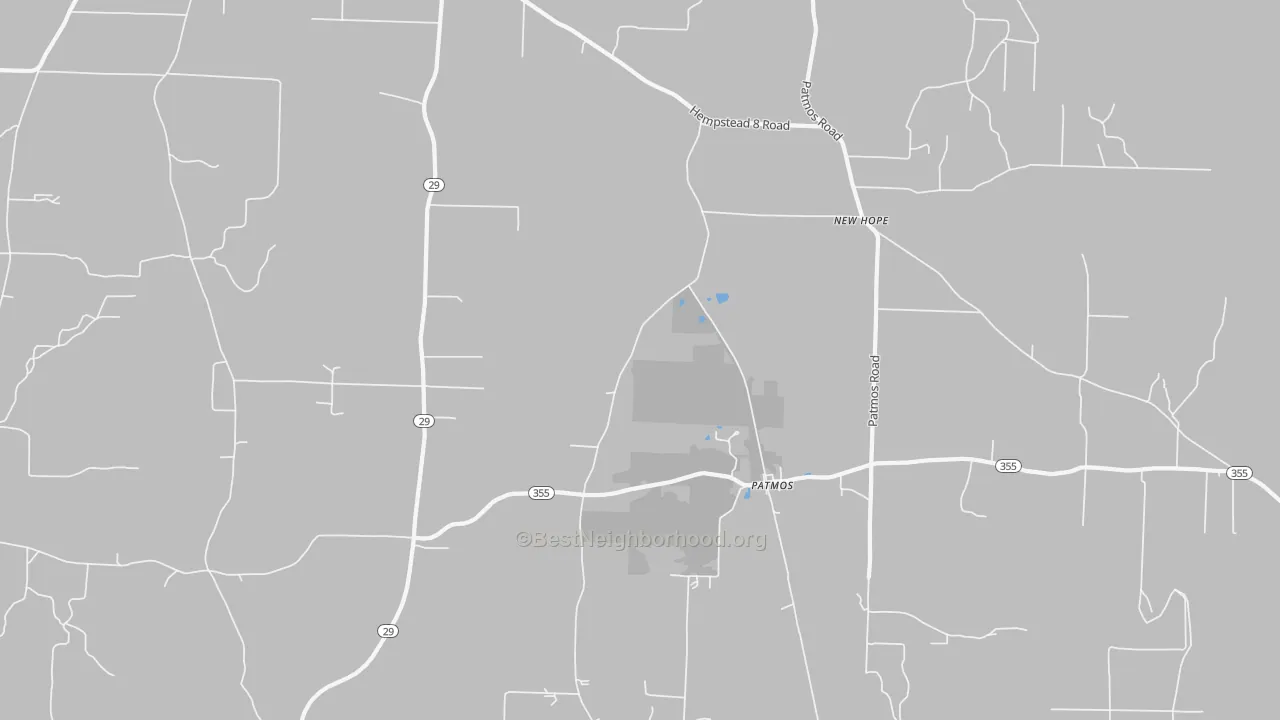 Bike Grade map of Patmos, AR