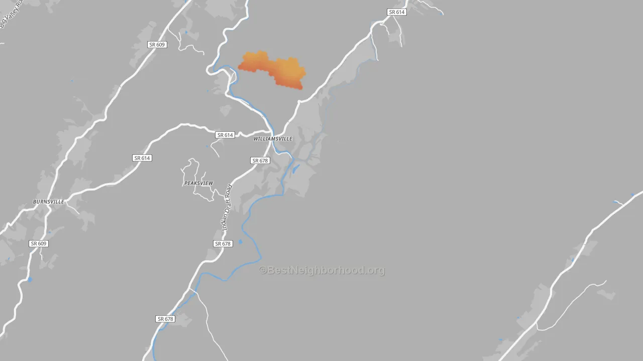 Bike Grade map of Patna, VA