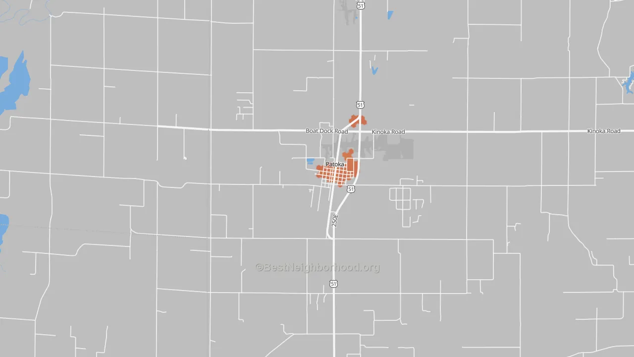 Bike Grade map of Patoka, IL