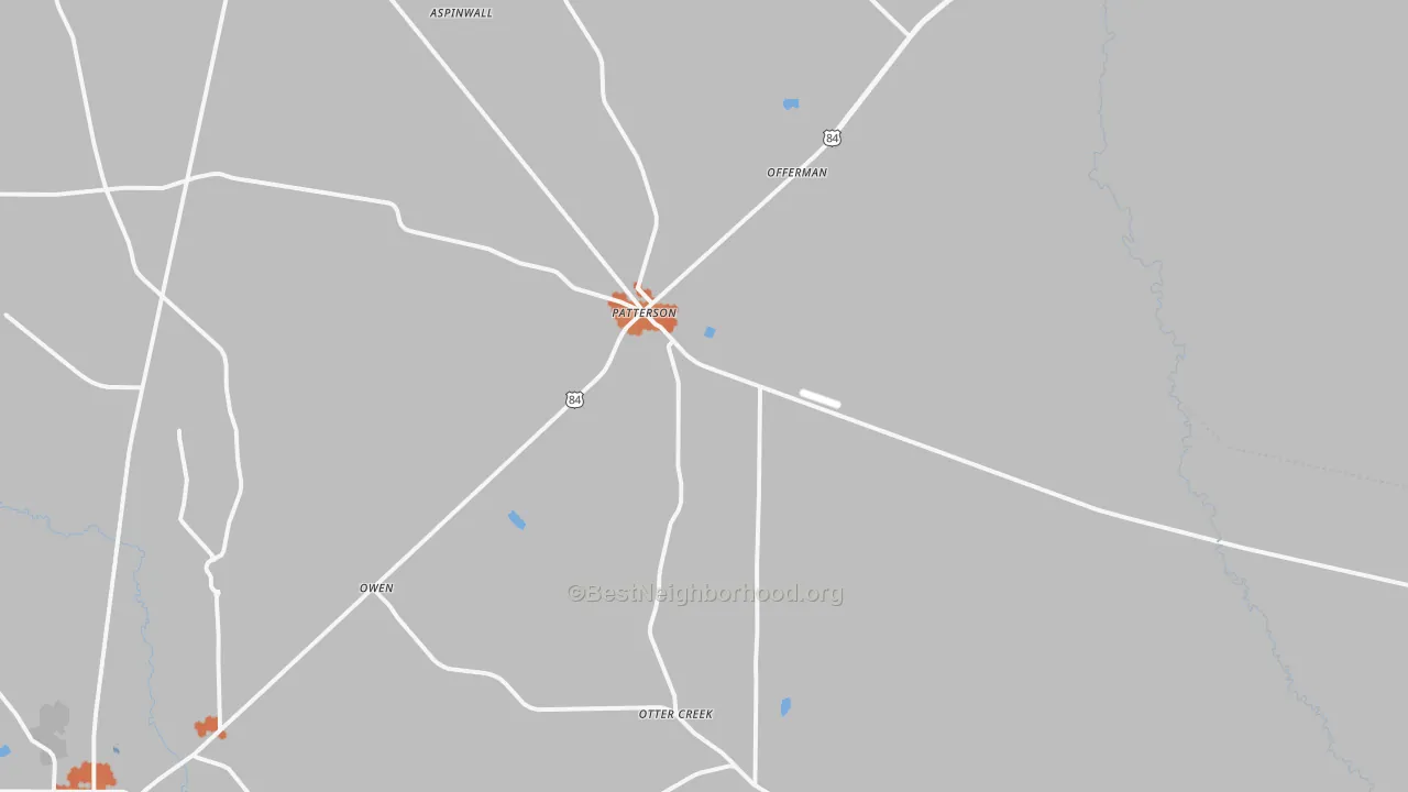 Bike Grade map of Patterson, GA