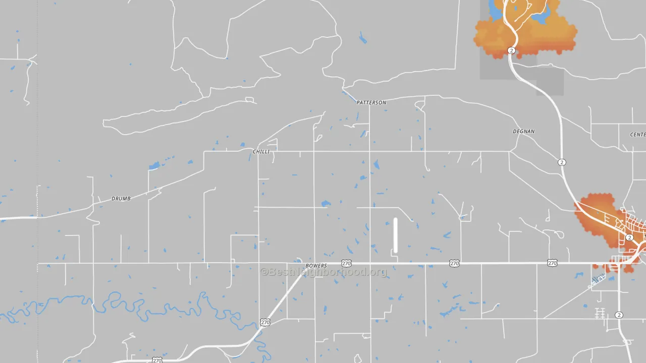 Bike Grade map of Patterson, OK