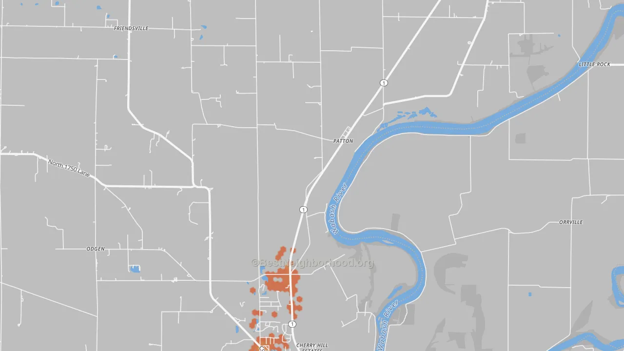 Bike Grade map of Patton, IL
