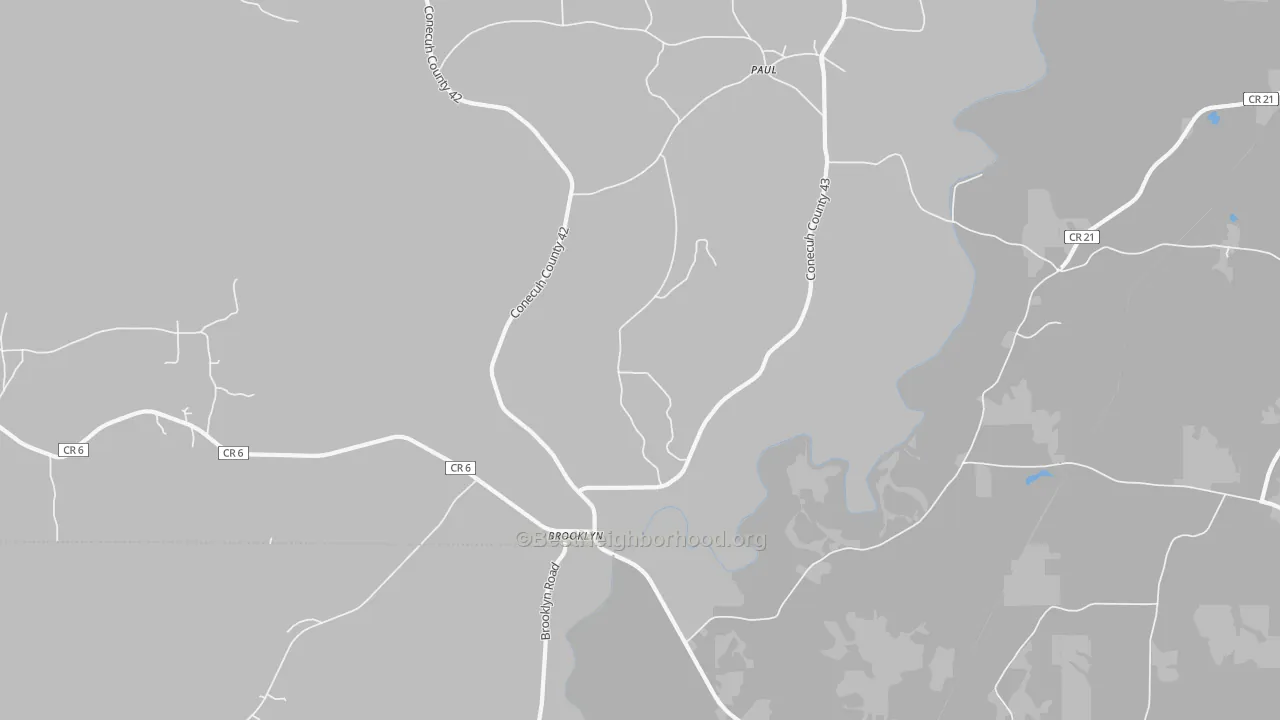 Bike Grade map of Paul, AL