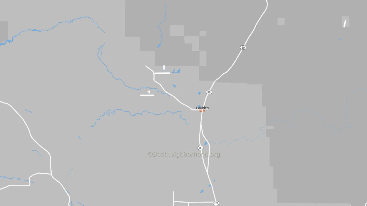 Bike Grade map of Paulden, AZ