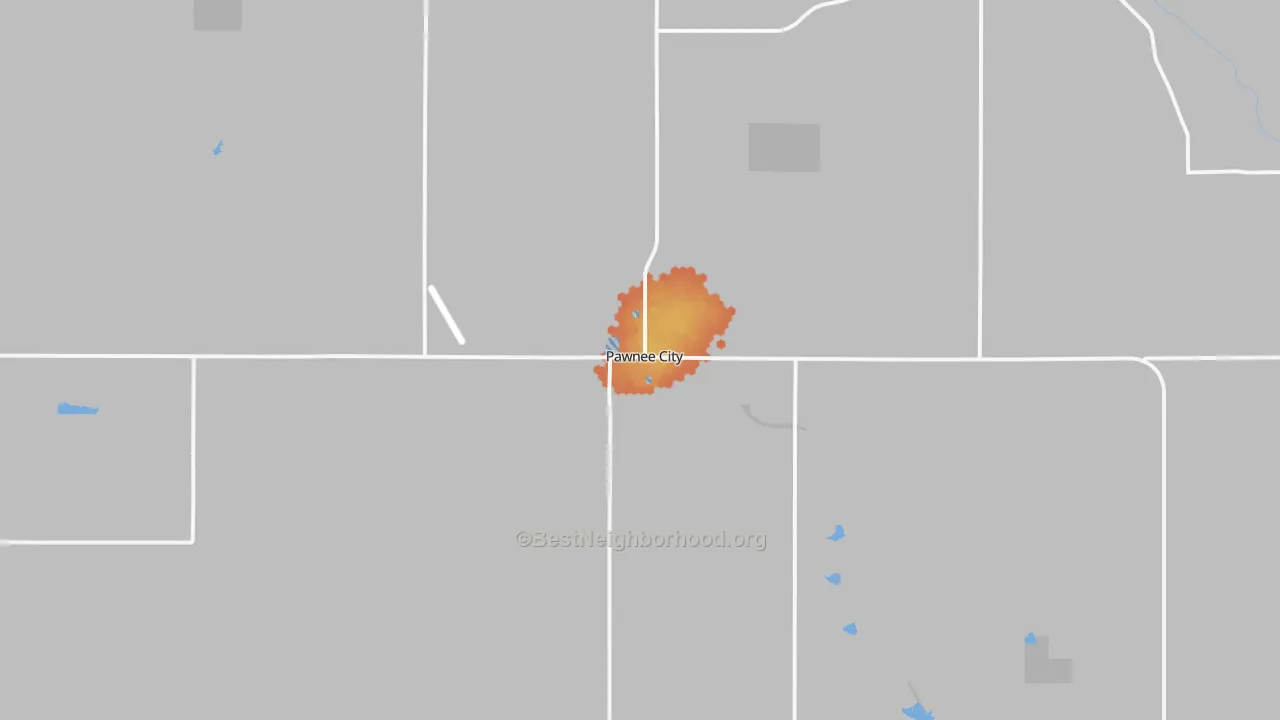 Bike Grade map of Pawnee City, NE