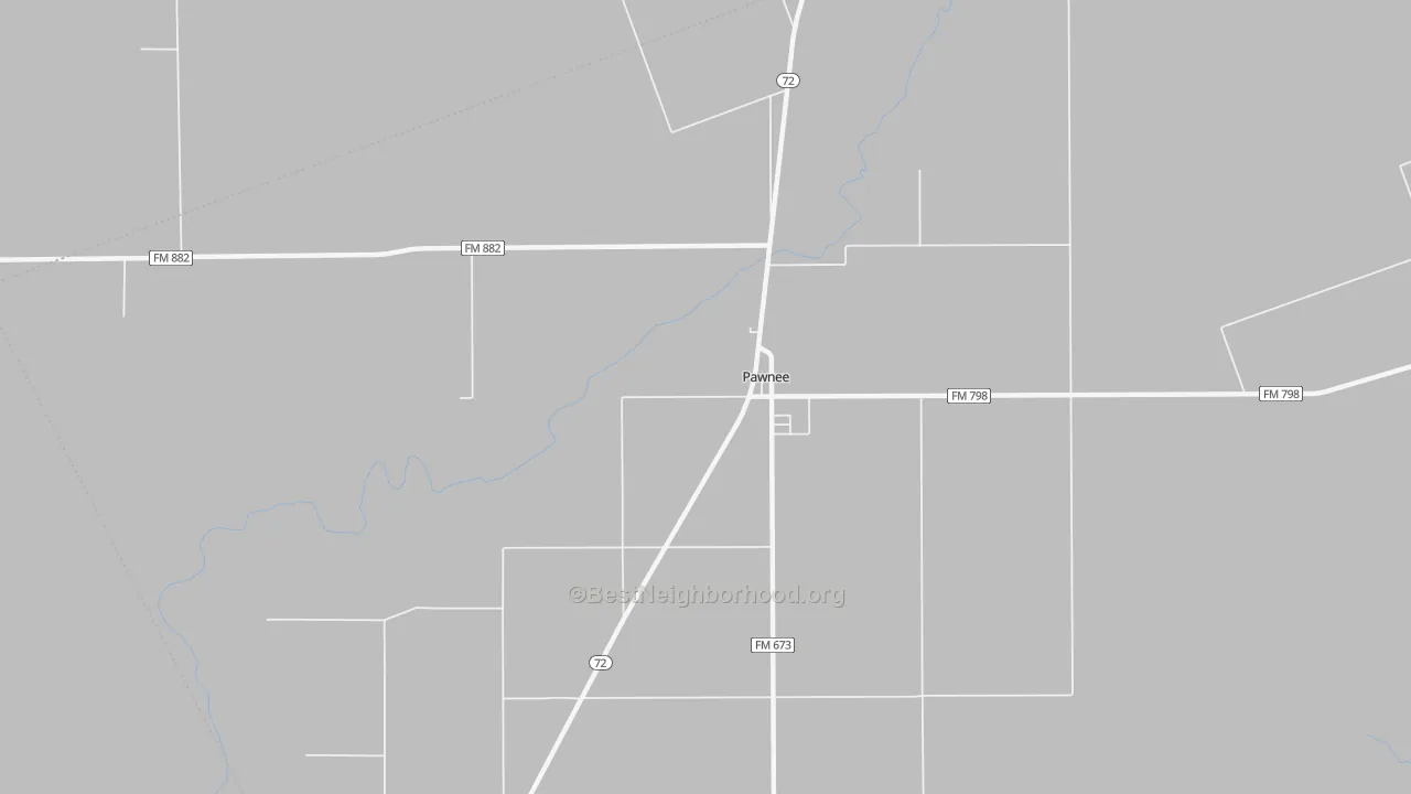 Bike Grade map of Pawnee, TX