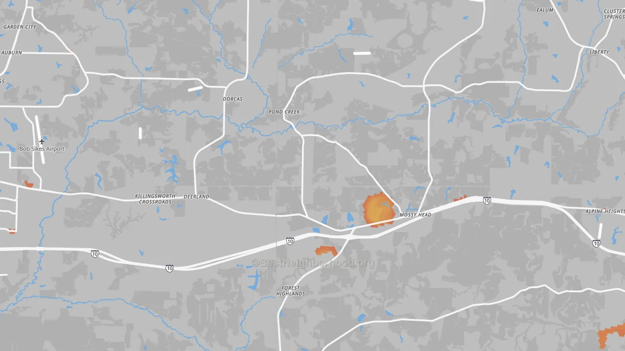 Bike Grade map of Paxton, FL