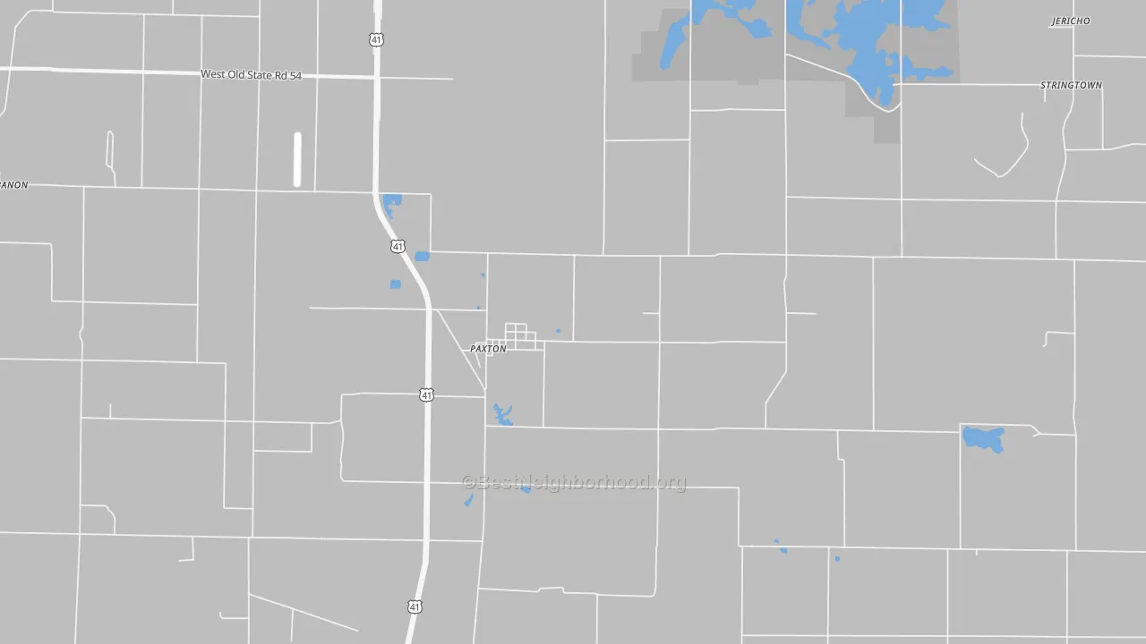 Bike Grade map of Paxton, IN