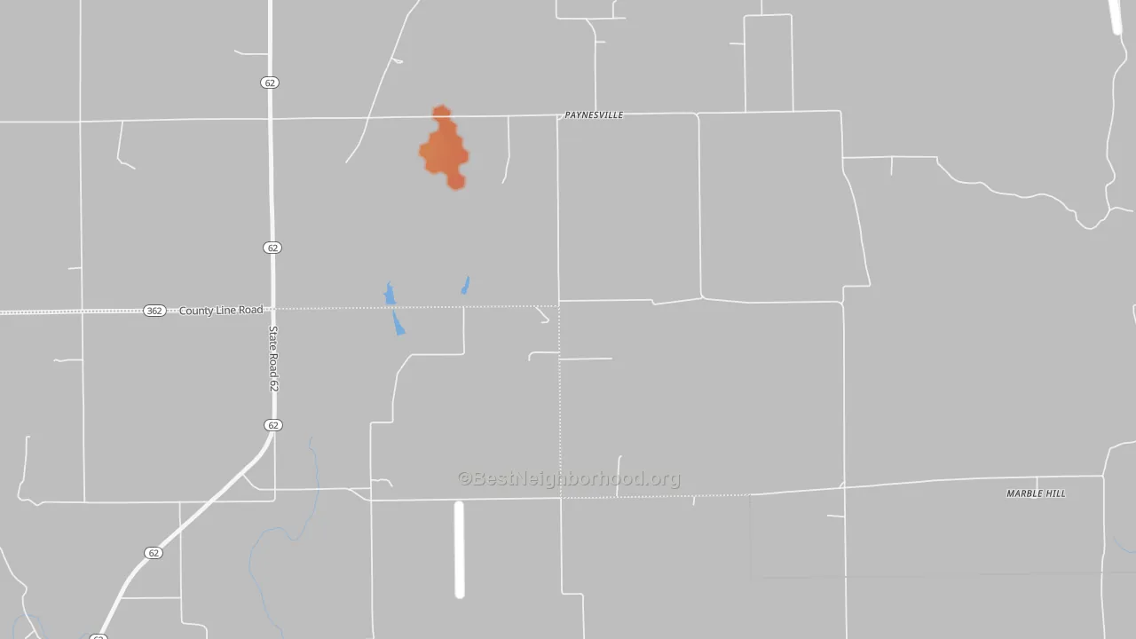 Bike Grade map of Paynesville, IN