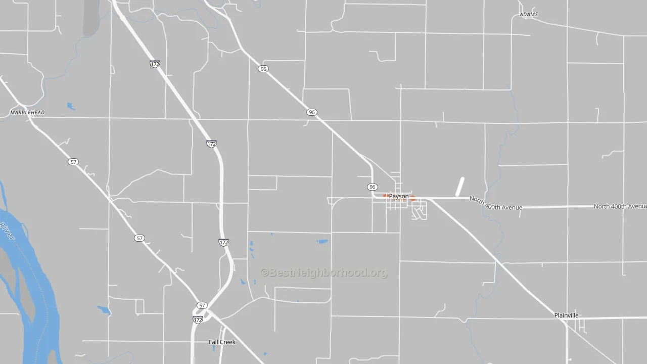 Bike Grade map of Payson, IL