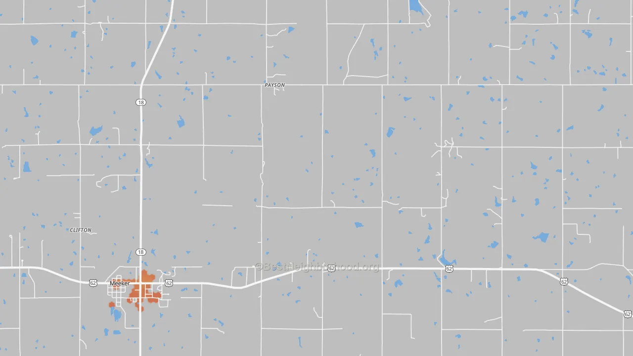 Bike Grade map of Payson, OK