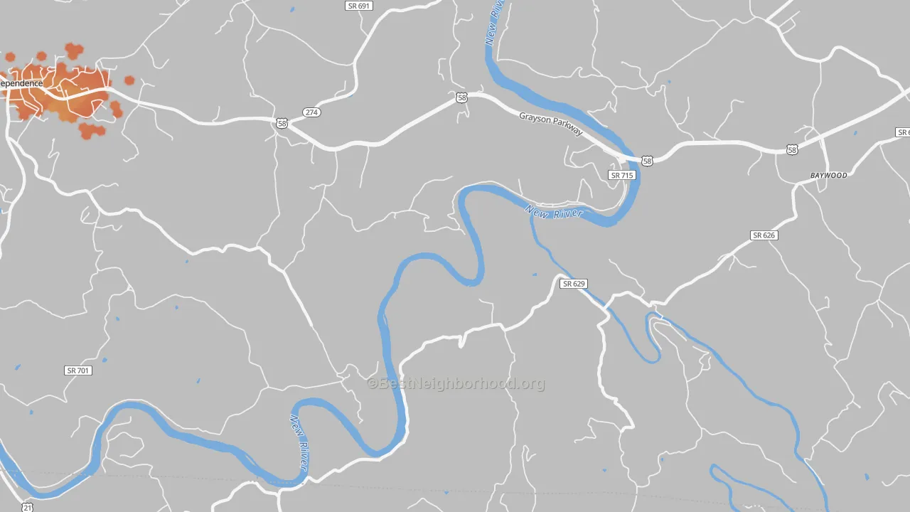 Bike Grade map of Peach Bottom, VA