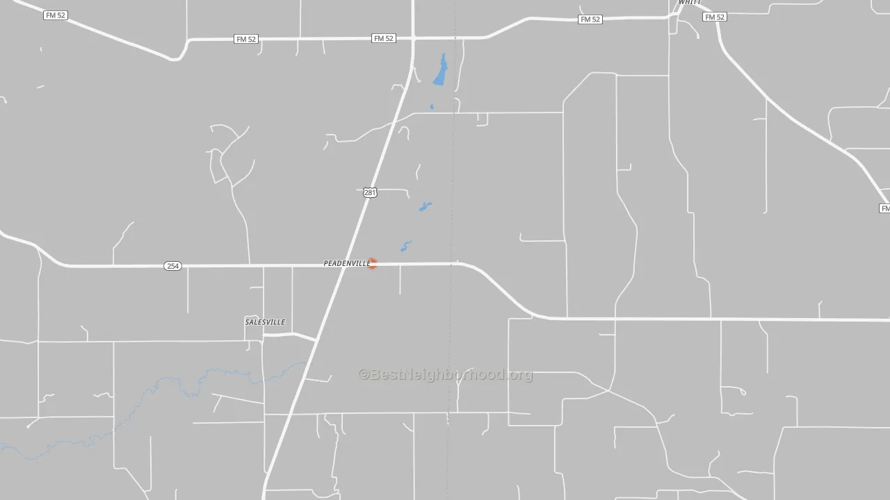 Bike Grade map of Peadenville, TX