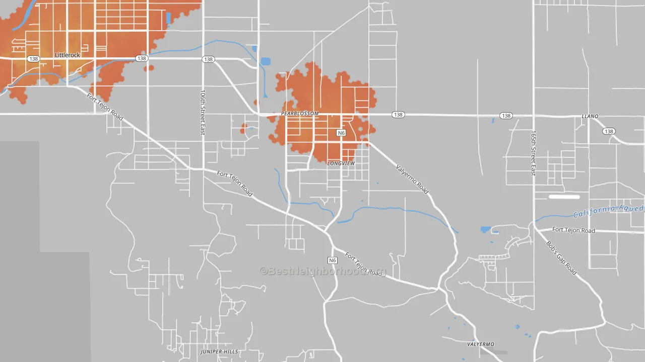 Bike Grade map of Pearblossom, CA