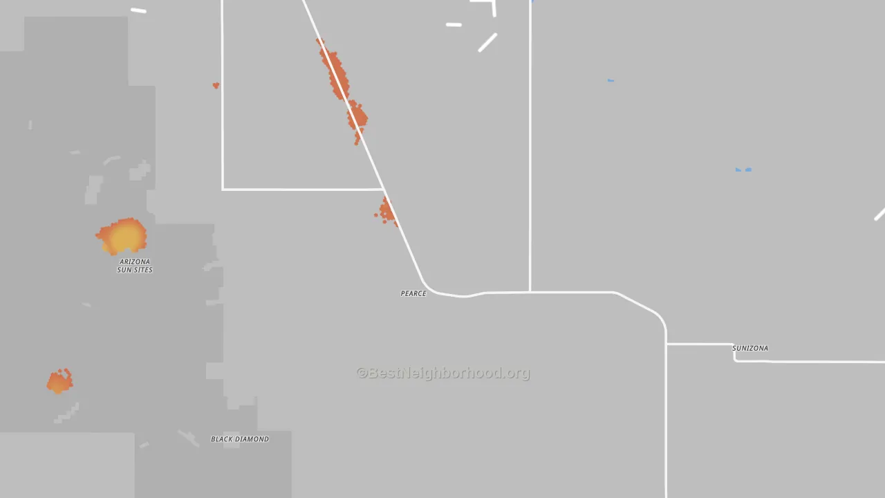 Bike Grade map of Pearce, AZ