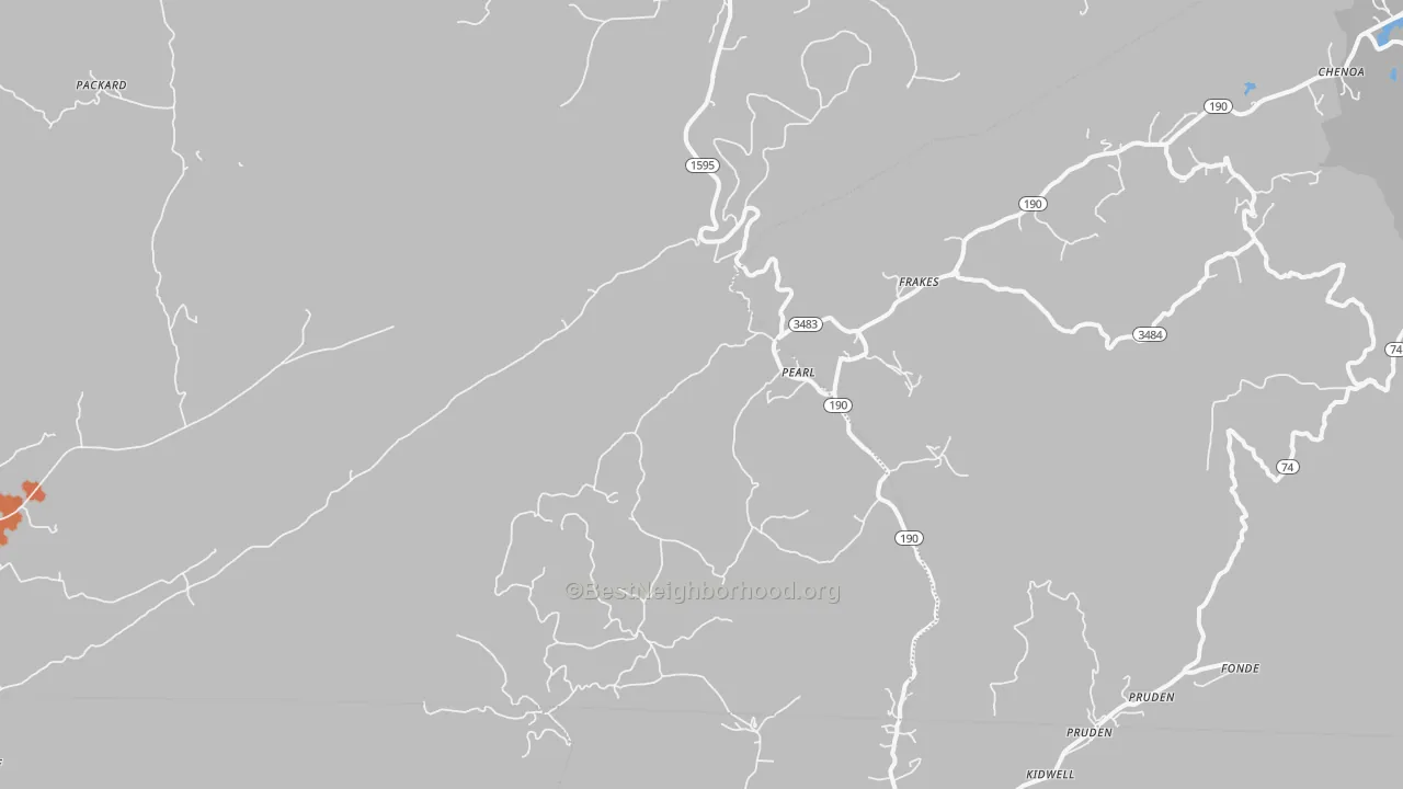 Bike Grade map of Pearl, KY