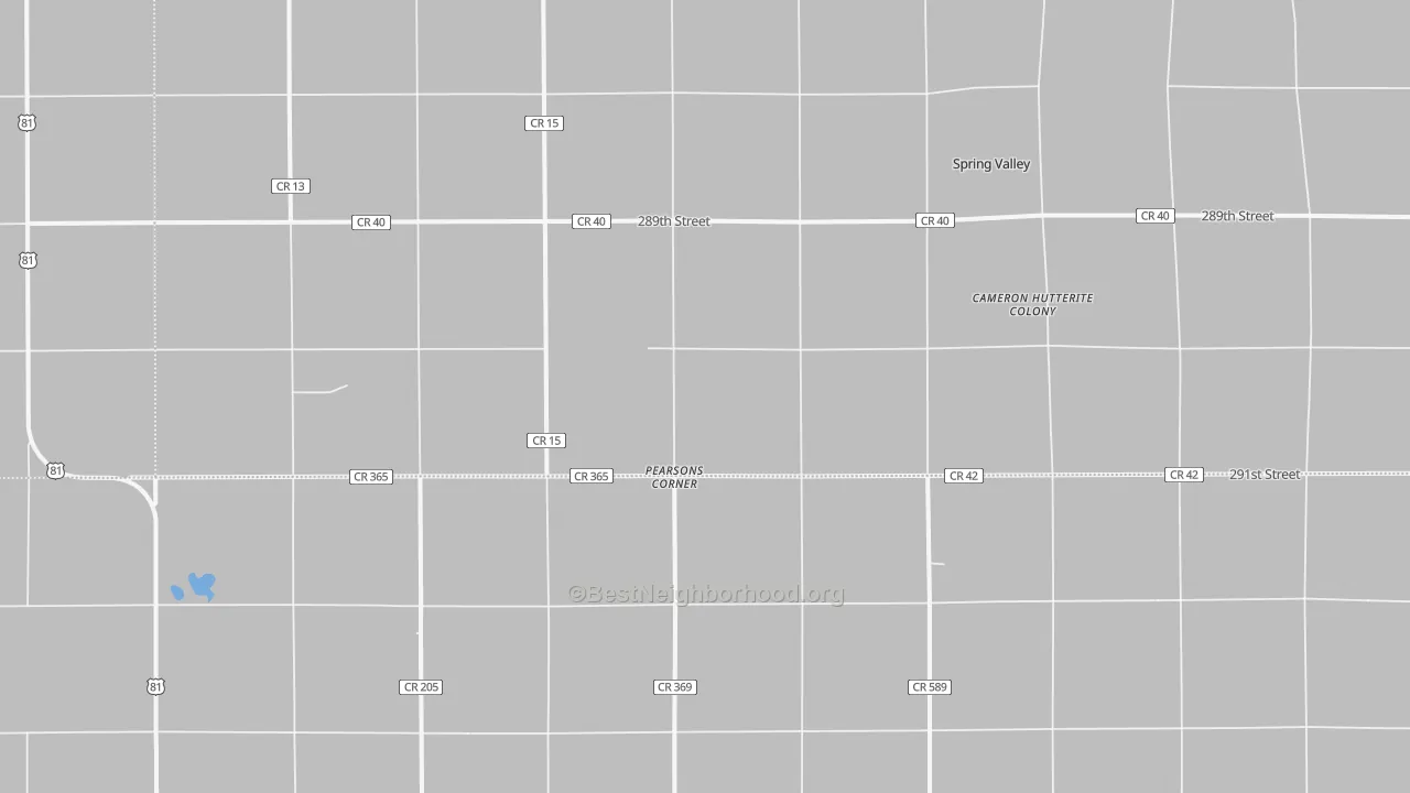 Bike Grade map of Pearsons Corner, SD