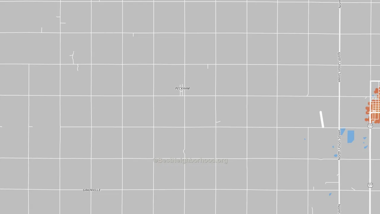 Bike Grade map of Peckham, OK