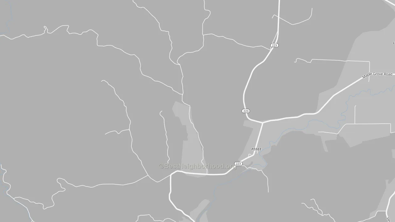 Bike Grade map of Pedee, OR