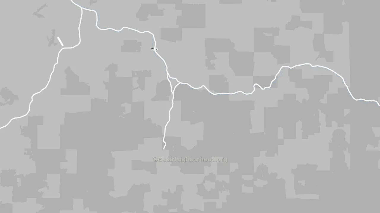 Bike Grade map of Peel, OR