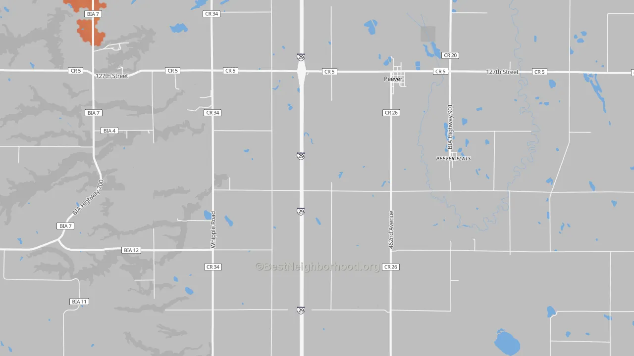 Bike Grade map of Peever, SD