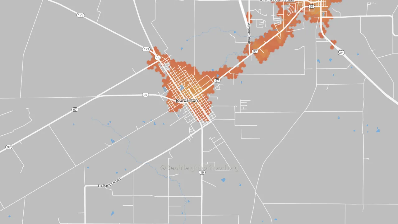 Bike Grade map of Peggy, TX
