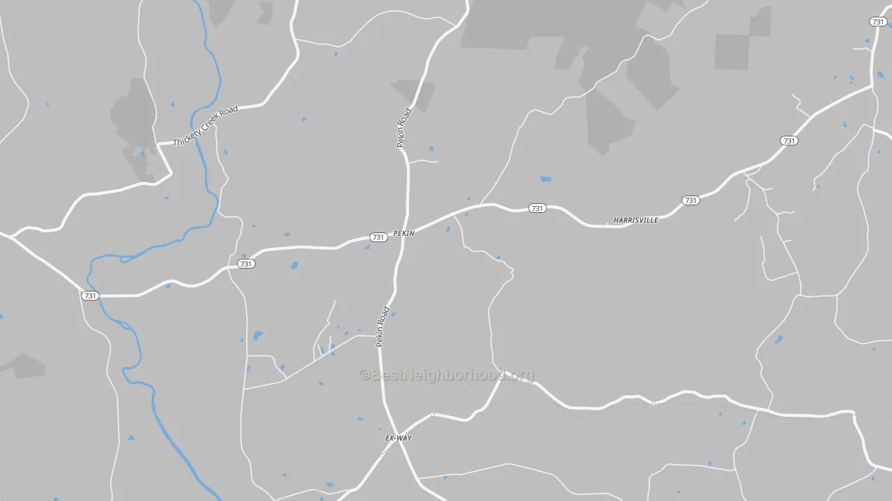 Bike Grade map of Pekin, NC