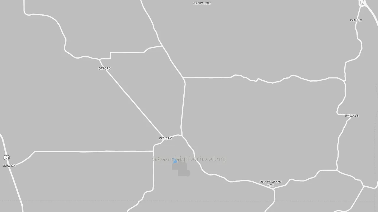 Bike Grade map of Pelican, LA