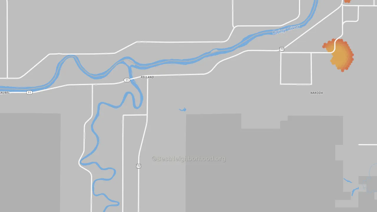 Bike Grade map of Pelland, MN