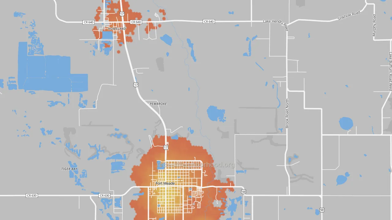 Bike Grade map of Pembroke, FL