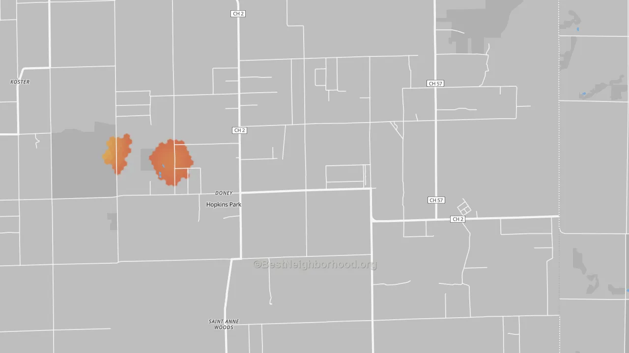 Bike Grade map of Pembroke Township, IL