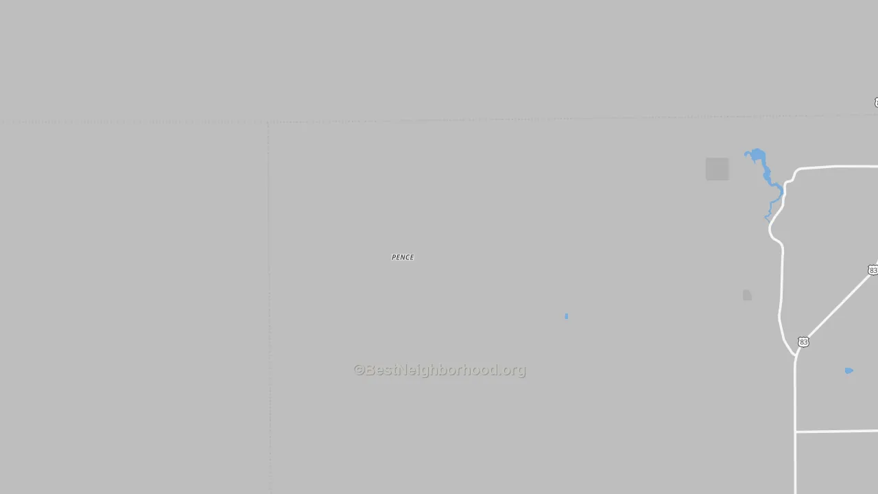 Bike Grade map of Pence, KS
