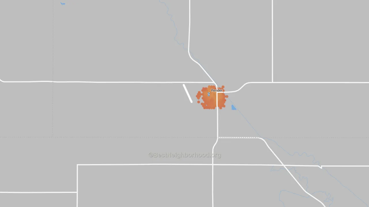 Bike Grade map of Pender, NE
