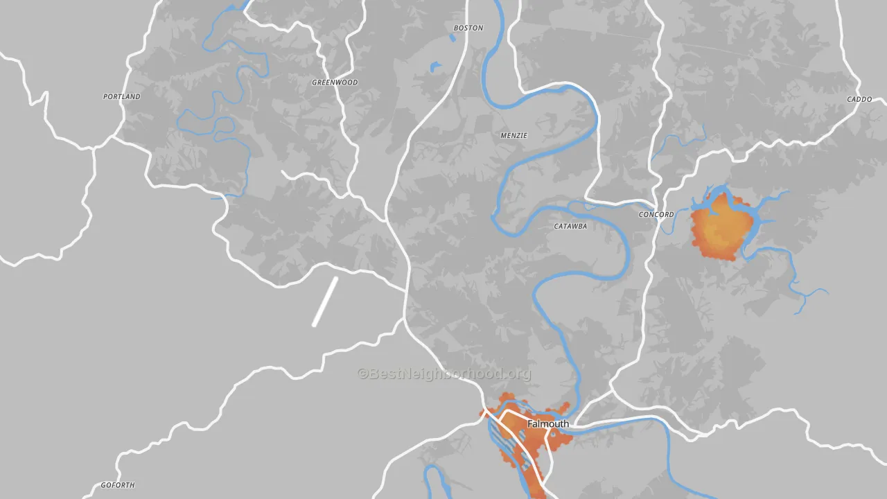 Bike Grade map of Pendleton County, KY