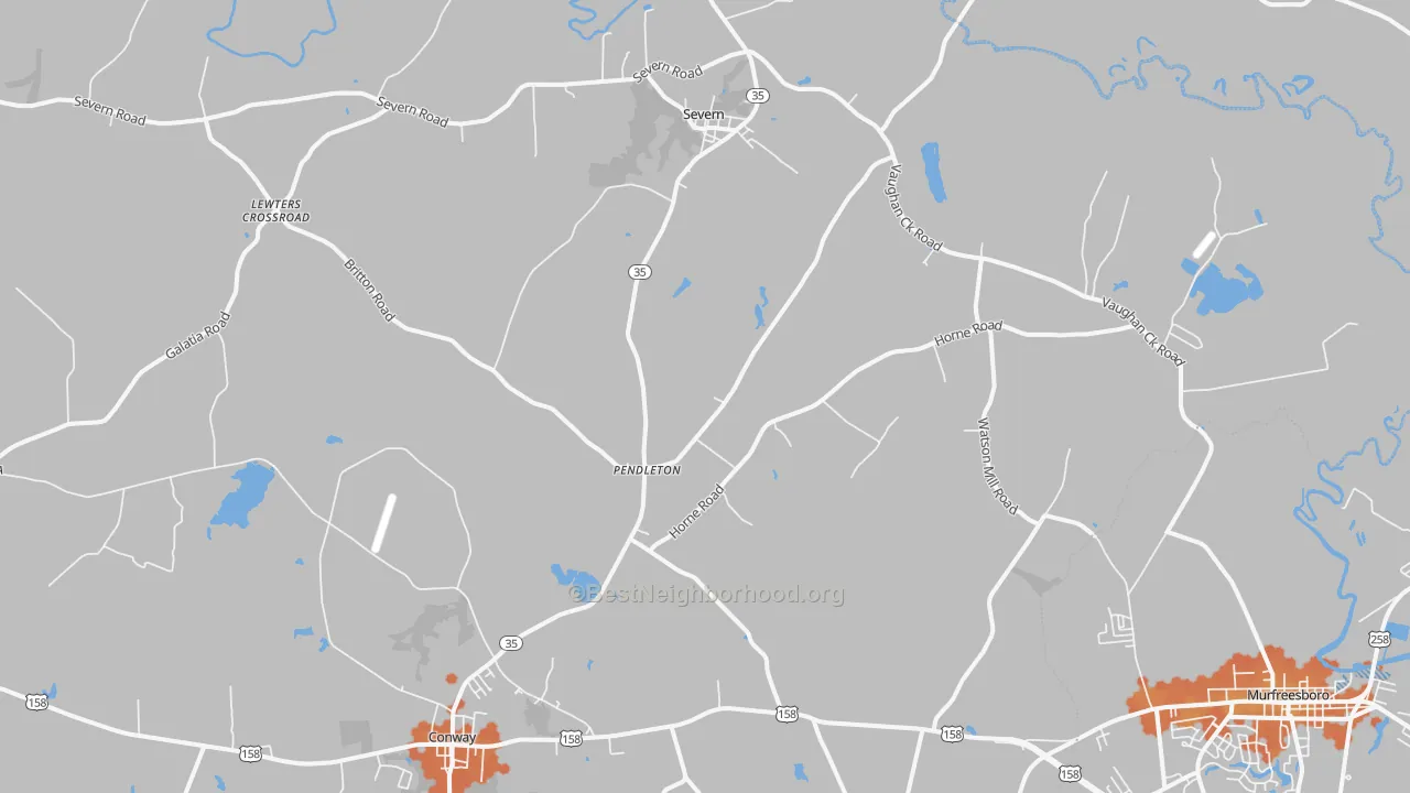Bike Grade map of Pendleton, NC