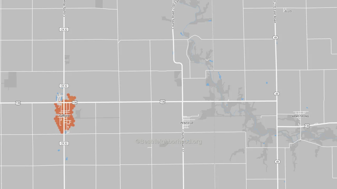 Bike Grade map of Penfield, IL